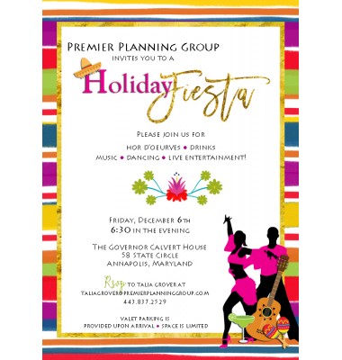 Custom Invitation, Holiday Fiesta, BeeYond Paper